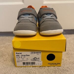 Tsukihoshi Racer Kids Sneakers - Gray and Blue